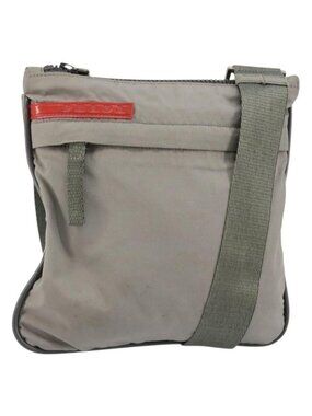 Authentic PRADA Sports Shoulder Bag Nylon Gray CC